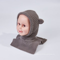 Chapéu de malha com colarinho destacável para bebê
